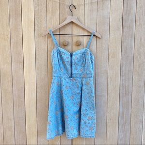 Forever 21 Floral Denim Dress